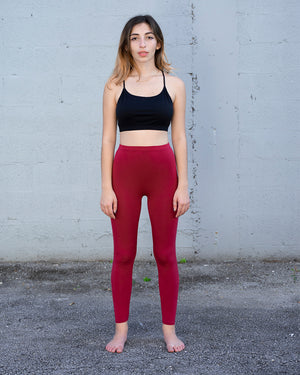 Wine Bamboo Leggings